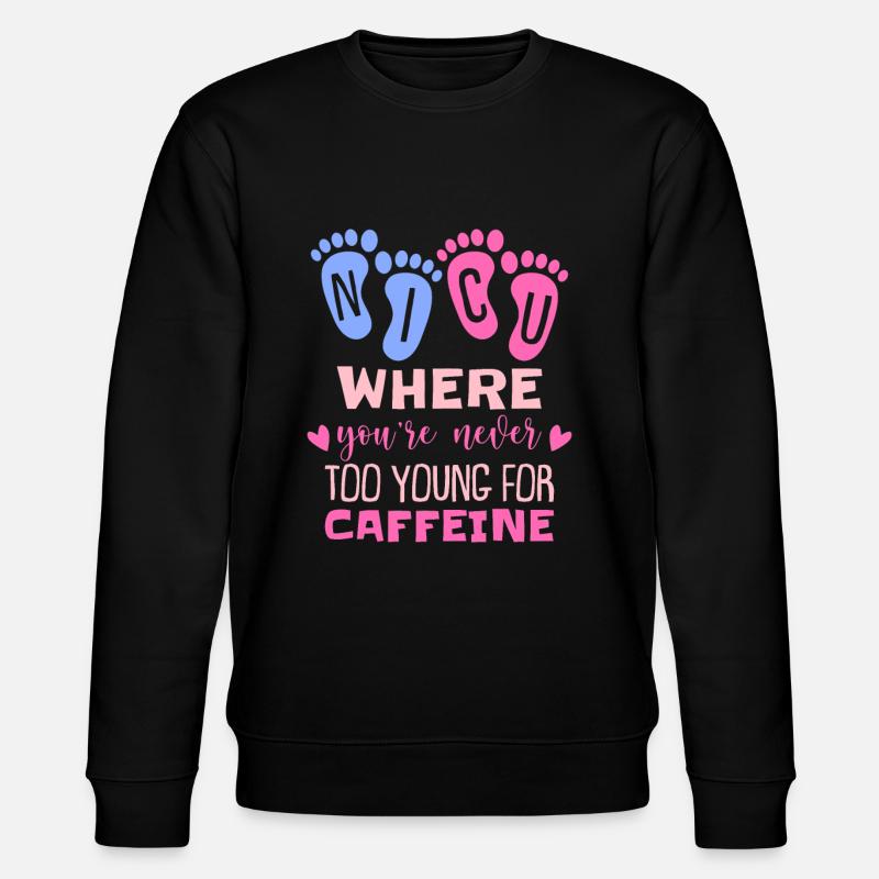 Caféine Infirmière de l'USIN - Sweat bio CHANGER Stanley/Stella Unisexe - noir