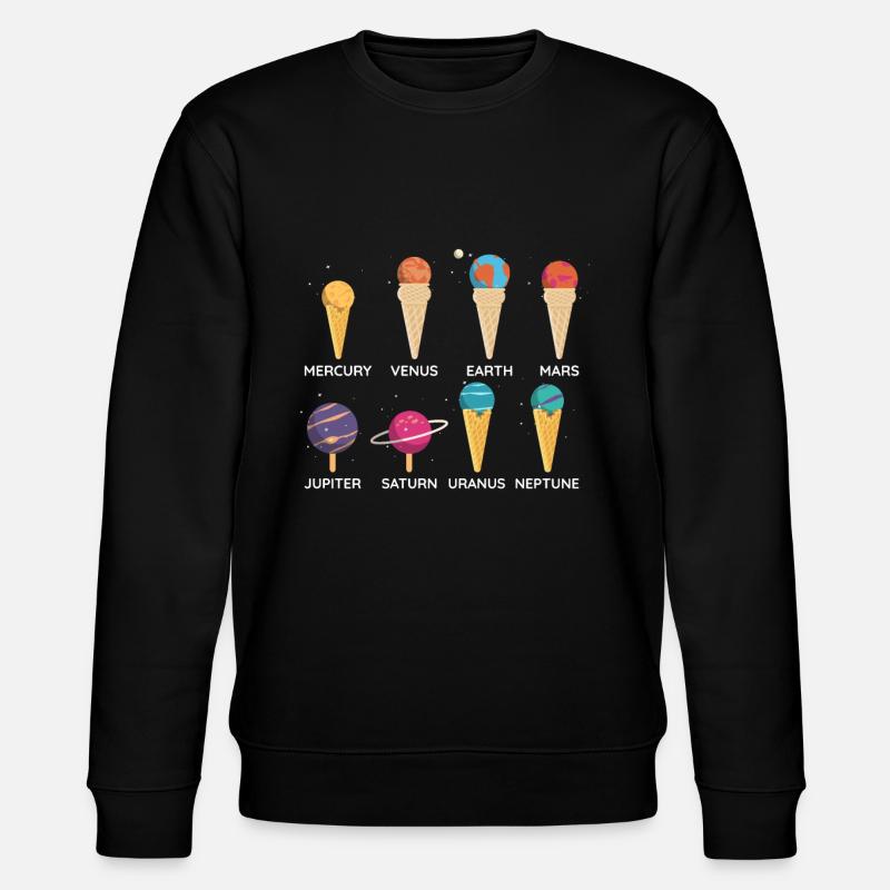Crème glacée du système solaire - Sweat bio CHANGER Stanley/Stella Unisexe - noir