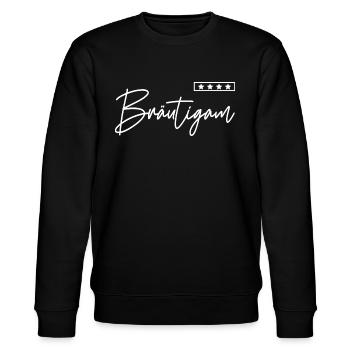 Bräutigam Security Der Bräutigam - Stanley/Stella Unisex Bio-Sweatshirt CHANGER  - Schwarz - Vorne - Nik (191cm) & Marisol (170cm)