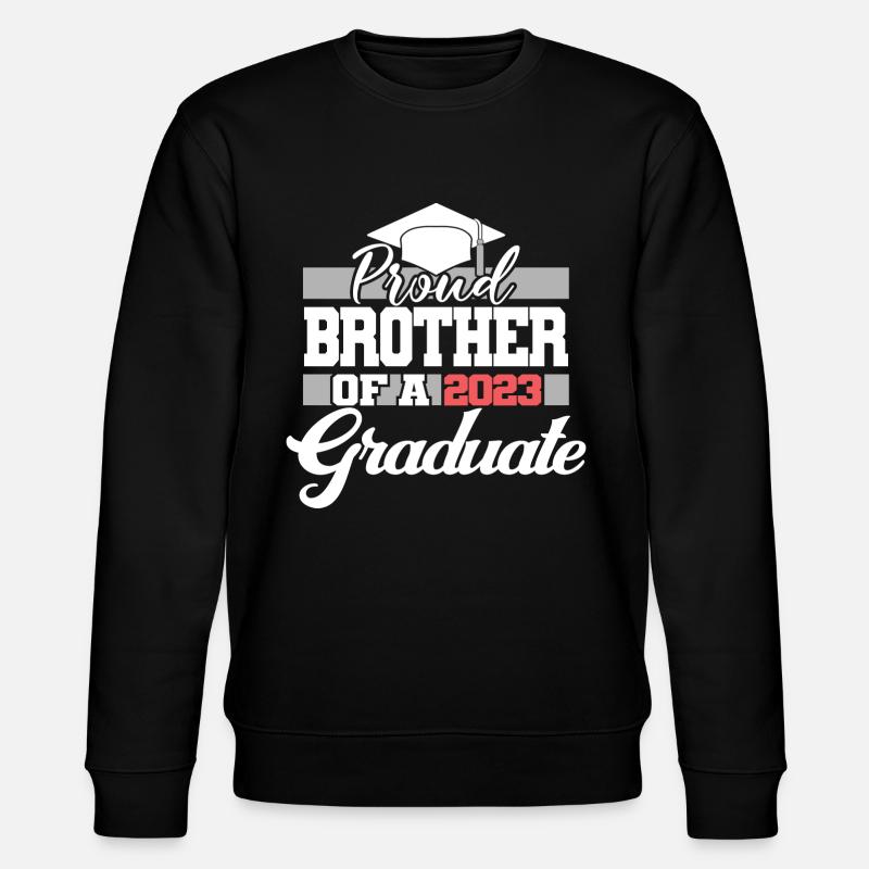 Stolzer Bruder eines Abschlussgeschenks 2023 - Stanley/Stella Unisex Bio-Sweatshirt CHANGER  - Schwarz
