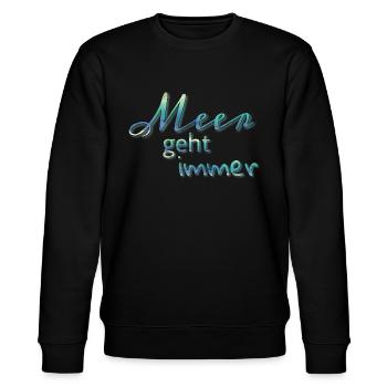 Meer geht immer - Stanley/Stella Unisex Bio-Sweatshirt CHANGER  - Schwarz - Vorne - Nik (191cm) & Marisol (170cm)