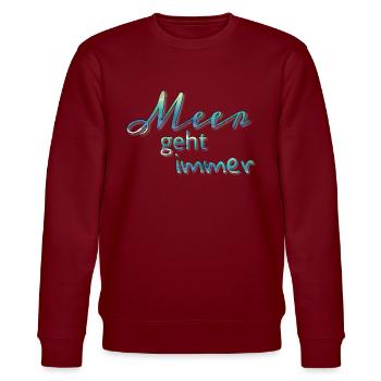 Meer geht immer - Stanley/Stella Unisex Bio-Sweatshirt CHANGER  - Burgunderrot - Vorne - Nik (191cm) & Marisol (170cm)