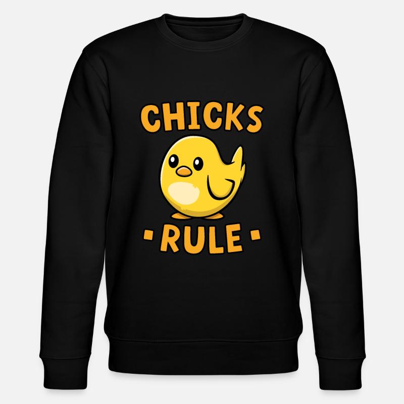 Küken Regel - Stanley/Stella Unisex Bio-Sweatshirt CHANGER  - Schwarz