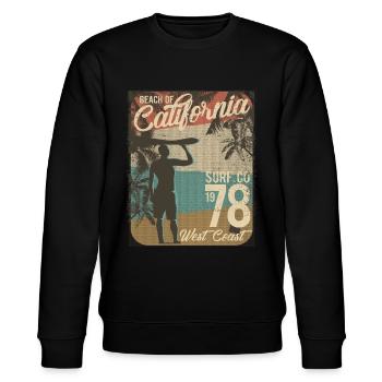 Plage de Californie - Sweat bio CHANGER Stanley/Stella Unisexe - noir - Devant - Nik (191cm) & Marisol (170cm)