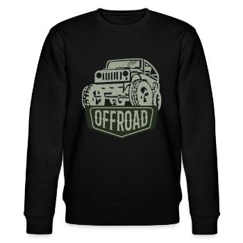 Offroad, Adventure, 4x4, SUV, 4X - Stanley/Stella CHANGER Unisex Organic Sweatshirt - black - Front - Nik (191cm) & Marisol (170cm)