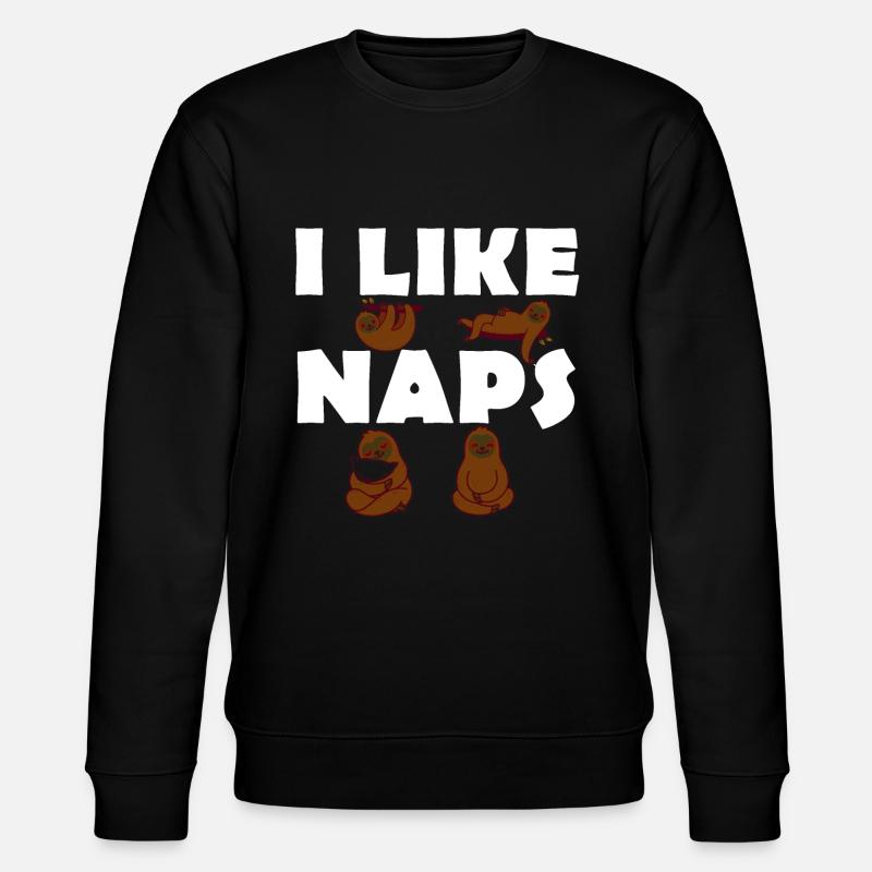 I like Naps - Faultiere - Langschläfer - Stanley/Stella Unisex Bio-Sweatshirt CHANGER - Schwarz