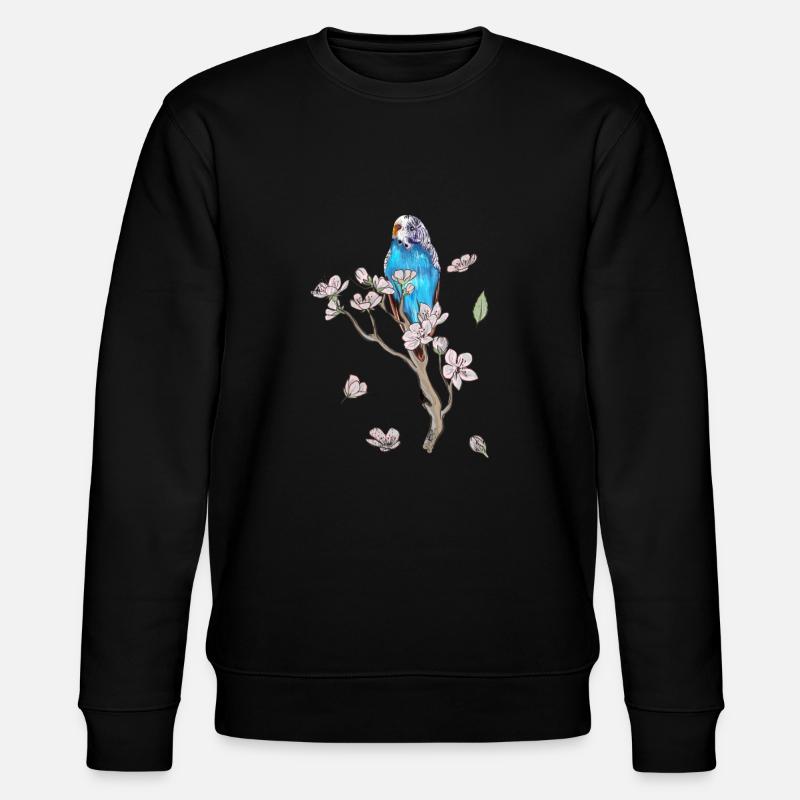 Budgerigar gift idea cockatiel parakeet - Stanley/Stella CHANGER Unisex Organic Sweatshirt - black