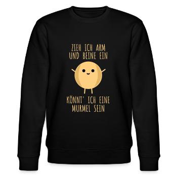 Spruch für vollschlanke kräftige mollige Menschen - Stanley/Stella Unisex Bio-Sweatshirt CHANGER  - Schwarz - Vorne - Nik (191cm) & Marisol (170cm)