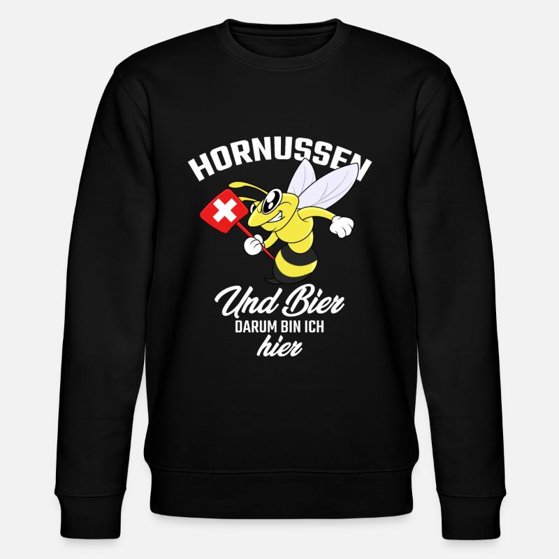 Hornussen und Bier - Stanley/Stella Unisex Bio-Sweatshirt CHANGER  - Schwarz