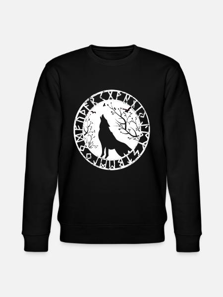 Nordische Mythologie Wikinger Fenriswolf asgard - Stanley/Stella Unisex Bio-Sweatshirt CHANGER - Schwarz