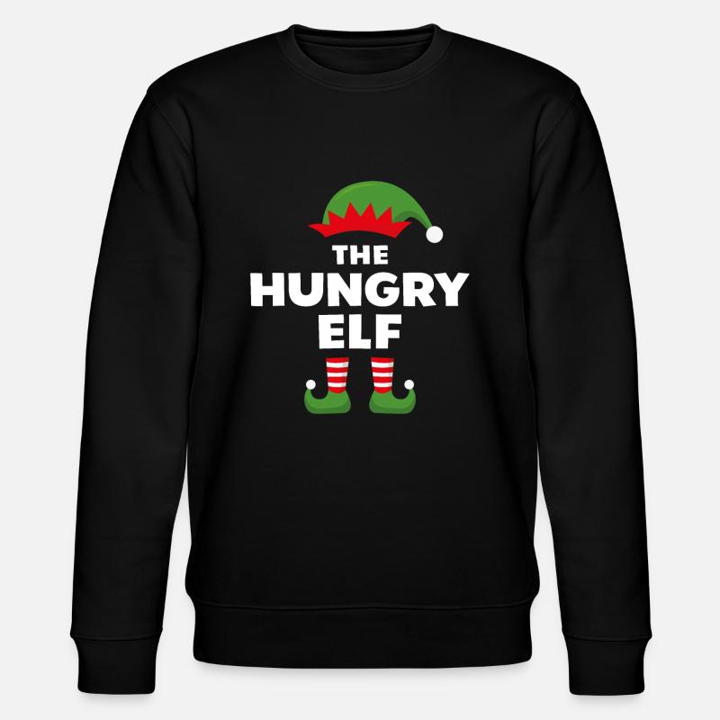 Der hungrige Elf - Stanley/Stella Unisex Bio-Sweatshirt CHANGER  - Schwarz