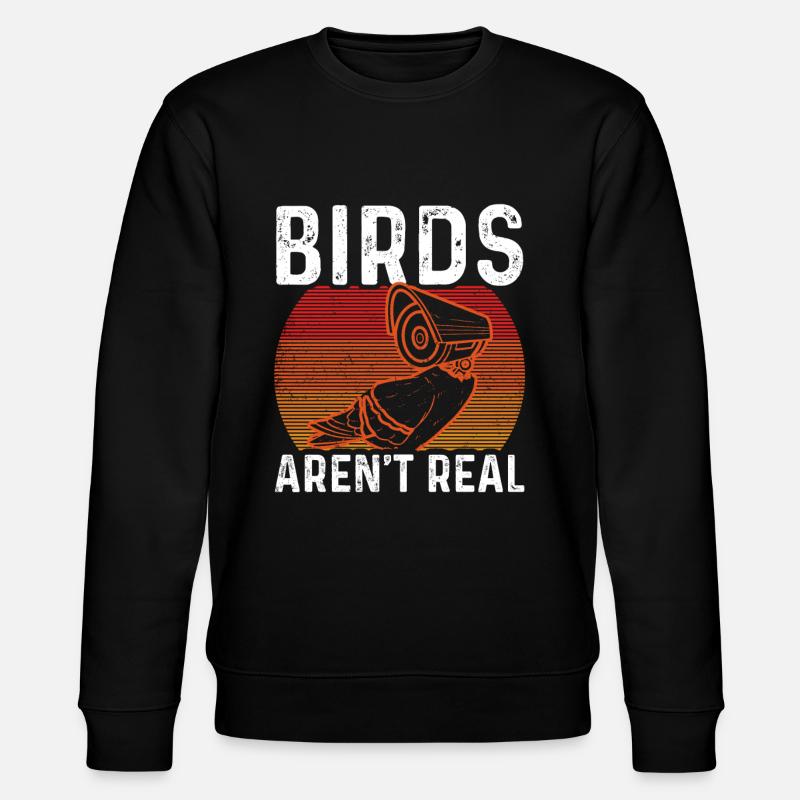 Birds Are Not Real - Stanley/Stella Unisex Bio-Sweatshirt CHANGER  - Schwarz