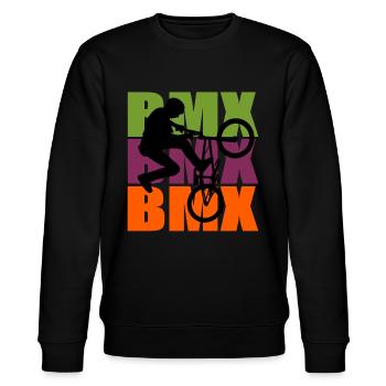 Vélo BMX - Sweat bio CHANGER Stanley/Stella Unisexe - noir - Devant - Nik (191cm) & Marisol (170cm)