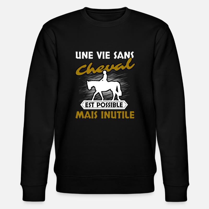 Cheval Cavalier - Sweat bio CHANGER Stanley/Stella Unisexe - noir