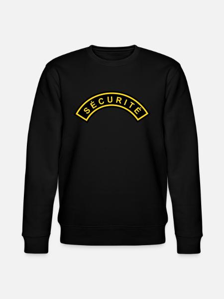 Ecusson Sécurité demilune 2c - Sweat bio CHANGER Stanley/Stella Unisexe - noir