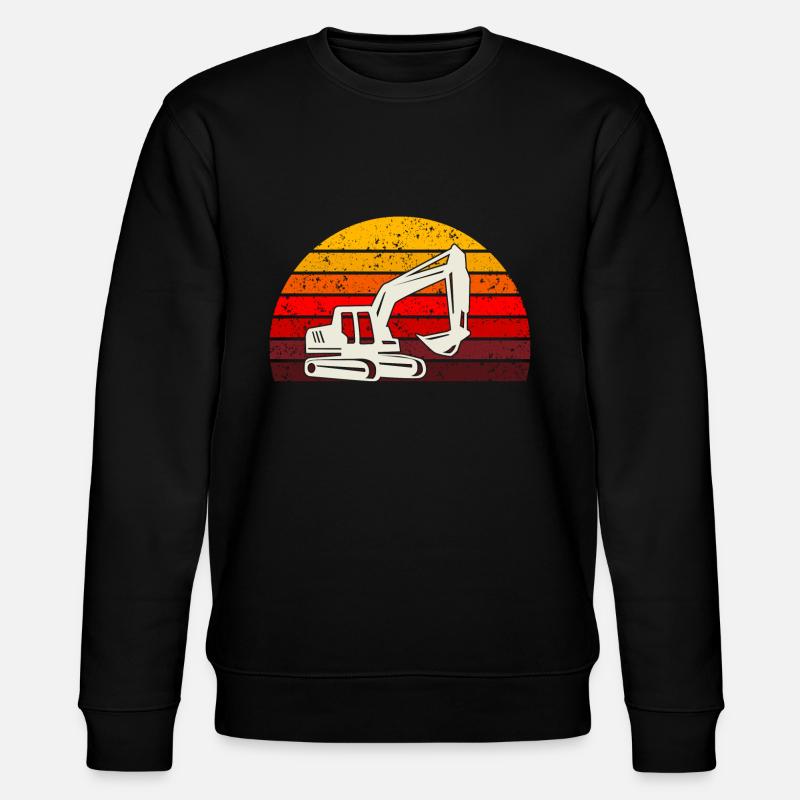 Retrobagger T-Shirt Bagger Seite - Stanley/Stella Unisex Bio-Sweatshirt CHANGER  - Schwarz