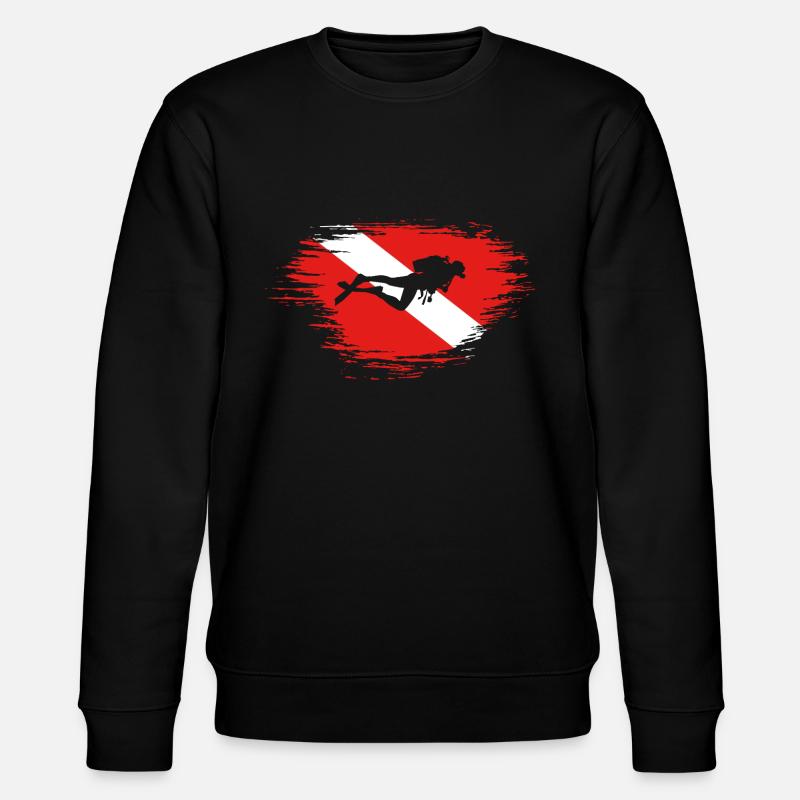 Scuba Diving Diver Down Flagge - Stanley/Stella Unisex Bio-Sweatshirt CHANGER  - Schwarz