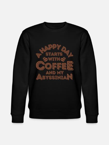 Abyssinian Cat Coffee Cafe - Stanley/Stella CHANGER Unisex Organic Sweatshirt - black