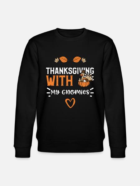 Thanksgiving With My Gnomies - Stanley/Stella CHANGER Unisex Organic Sweatshirt - black