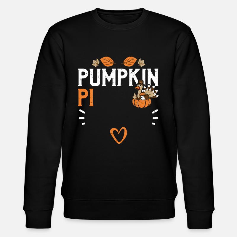 Pumpkin Pi - Thanksgiving - Stanley/Stella Unisex Bio-Sweatshirt CHANGER - Schwarz