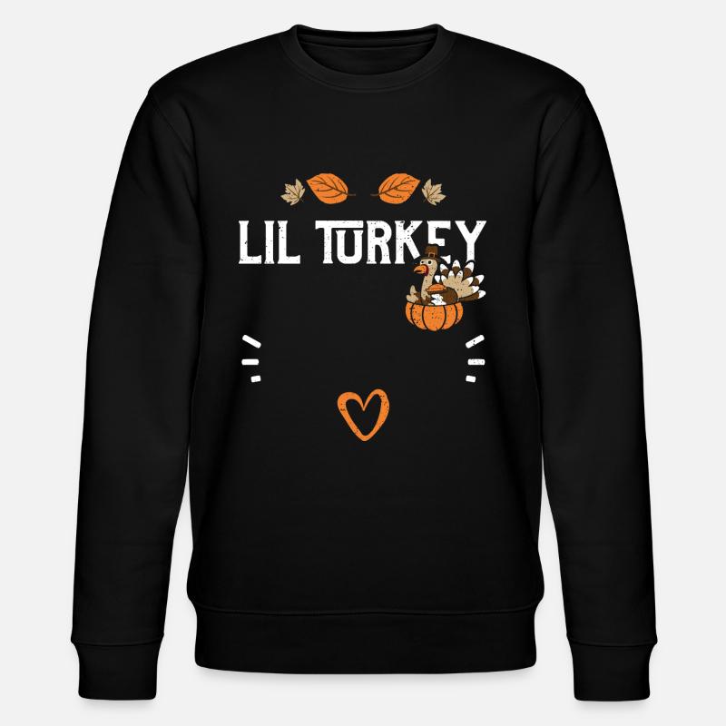Lil Turkey - Thanksgiving - Stanley/Stella Unisex Bio-Sweatshirt CHANGER  - Schwarz
