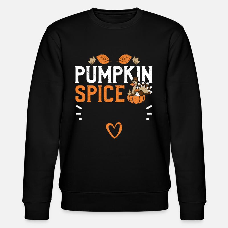 Pumpkin Spice - Thanksgiving - Stanley/Stella Unisex Bio-Sweatshirt CHANGER - Schwarz