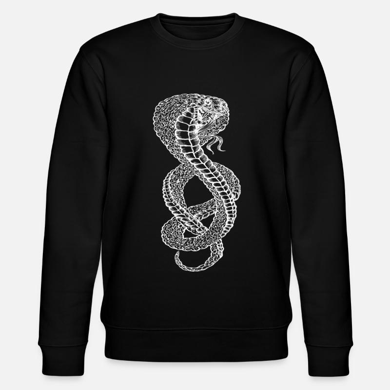 Schlange Geschenk - Stanley/Stella Unisex Bio-Sweatshirt CHANGER  - Schwarz