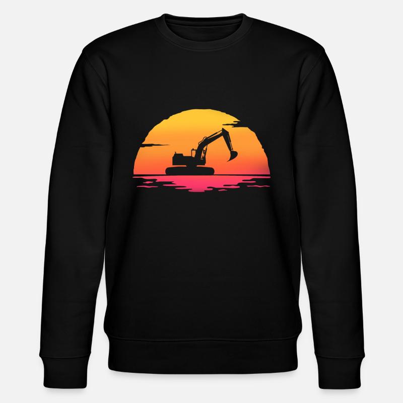 Sunset Bagger T-Shirt Baustelle - Stanley/Stella Unisex Bio-Sweatshirt CHANGER  - Schwarz