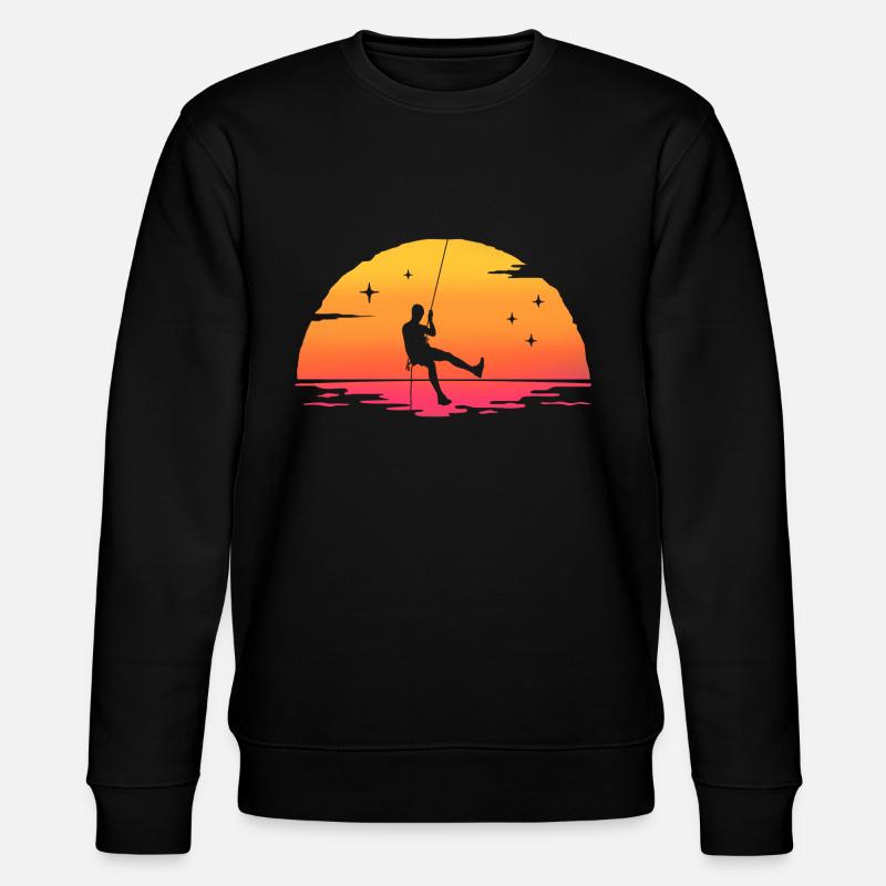 Sunrise Climbing Kletterer - Stanley/Stella Unisex Bio-Sweatshirt CHANGER  - Schwarz