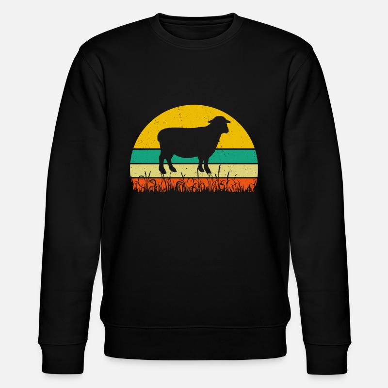 retro moutons t-shirt mouton - Sweat bio CHANGER Stanley/Stella Unisexe - noir