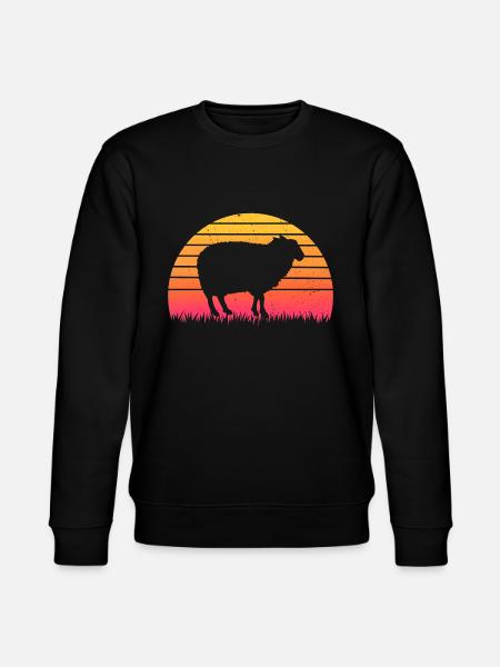 Retro Sunset Sheep T-Shirt Sheep - Stanley/Stella CHANGER Unisex Organic Sweatshirt - black