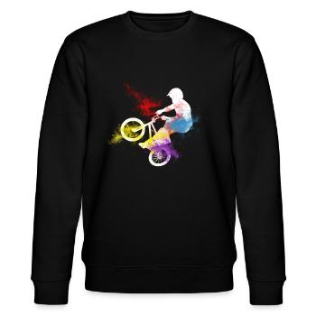 Bmx Freestyle - Sweat bio CHANGER Stanley/Stella Unisexe - noir - Devant - Nik (191cm) & Marisol (170cm)