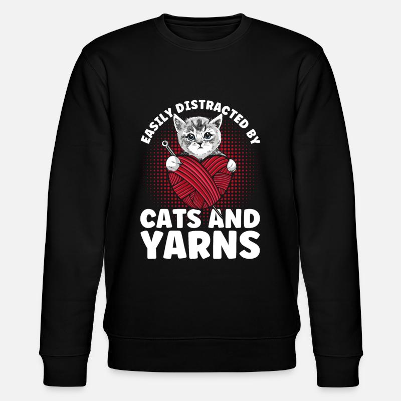 Knitting Knitting Knitting Lovers Gift - Stanley/Stella CHANGER Unisex Organic Sweatshirt - black