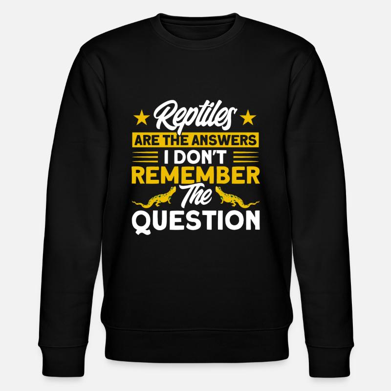 Reptile Serpent Reptiles Cadeau - Sweat bio CHANGER Stanley/Stella Unisexe - noir