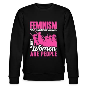 Ermächtigung Gleichberechtigung der Geschlechter F - Stanley/Stella Unisex Bio-Sweatshirt CHANGER  - Schwarz - Vorne - Nik (191cm) & Marisol (170cm)