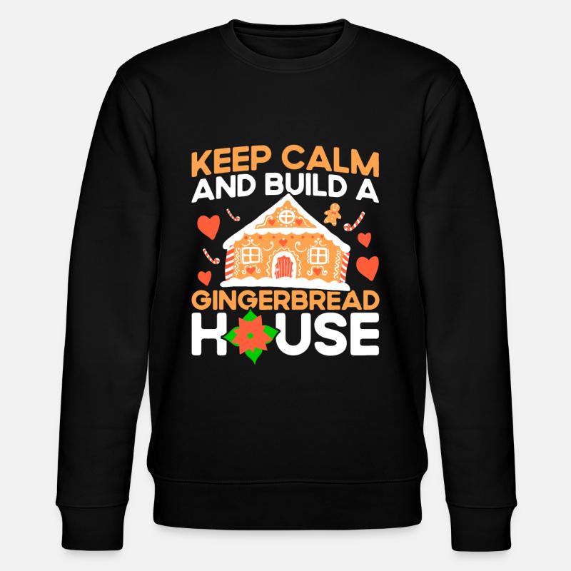 Lebkuchen backen Plätzchen backen Plätzchenbacken - Stanley/Stella Unisex Bio-Sweatshirt CHANGER  - Schwarz