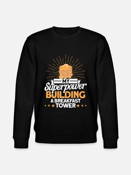 Pancakes Lovers Breakfast Pancakes Fluffi - Stanley/Stella CHANGER Unisex Organic Sweatshirt - black