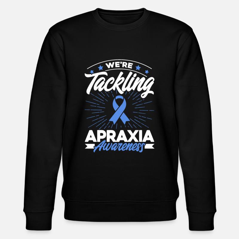 Blåt bånd Apraxia Understøtter Apraxia Overl - Stanley/Stella økologisk unisex-sweatshirt CHANGER  - sort
