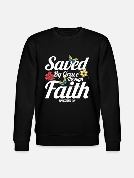 Inspirational Jesus God Christian Gift - Stanley/Stella CHANGER Unisex Organic Sweatshirt - black