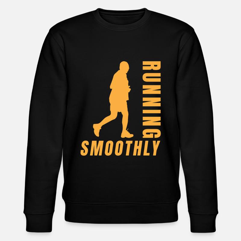 Running Running Smoothly Marathon Runner - Stanley/Stella Unisex Bio-Sweatshirt CHANGER  - Schwarz