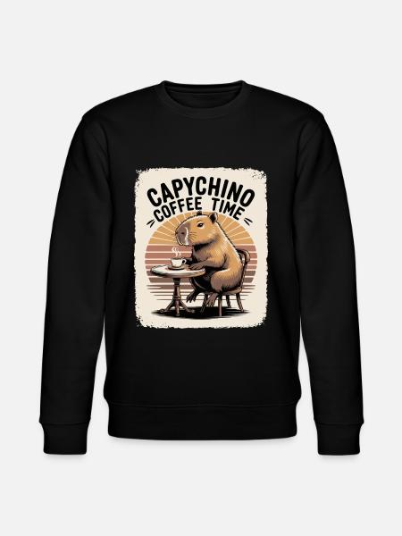 Capychino Coffee Time - Stanley/Stella CHANGER Unisex Organic Sweatshirt - black