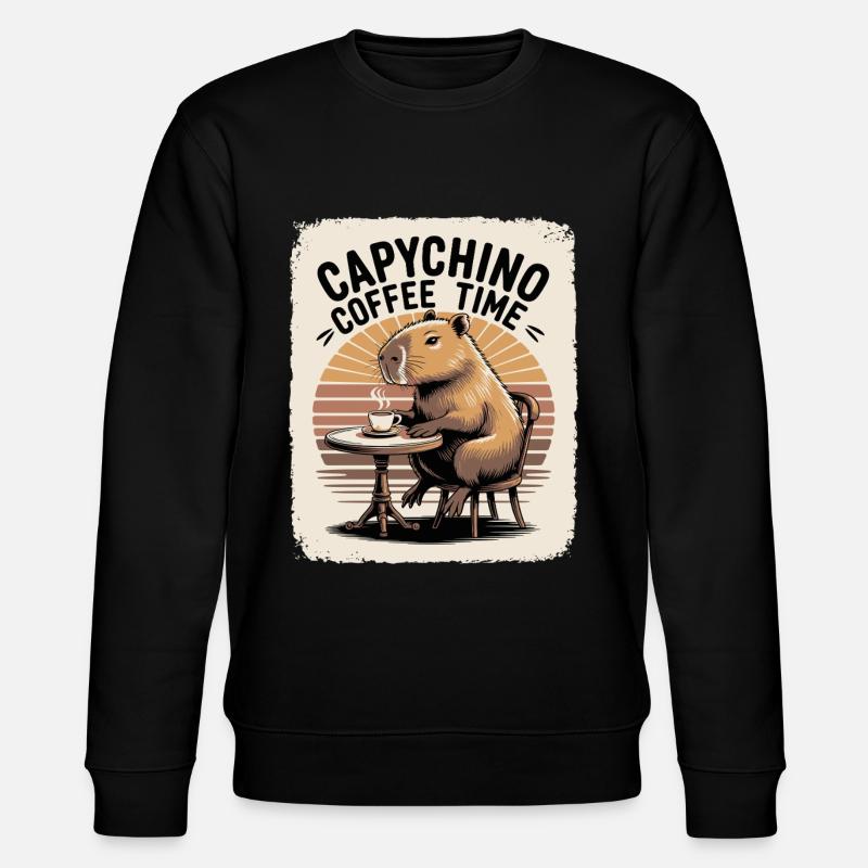 Capychino Coffee Time - Stanley/Stella CHANGER Unisex Organic Sweatshirt - black