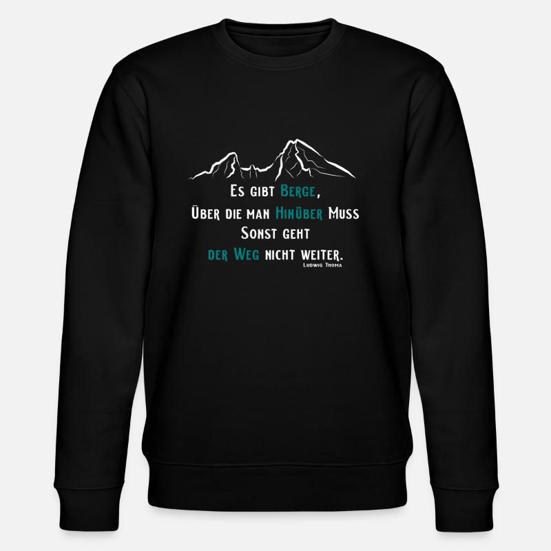 Berg Spruch - Stanley/Stella Unisex Bio-Sweatshirt CHANGER  - Schwarz