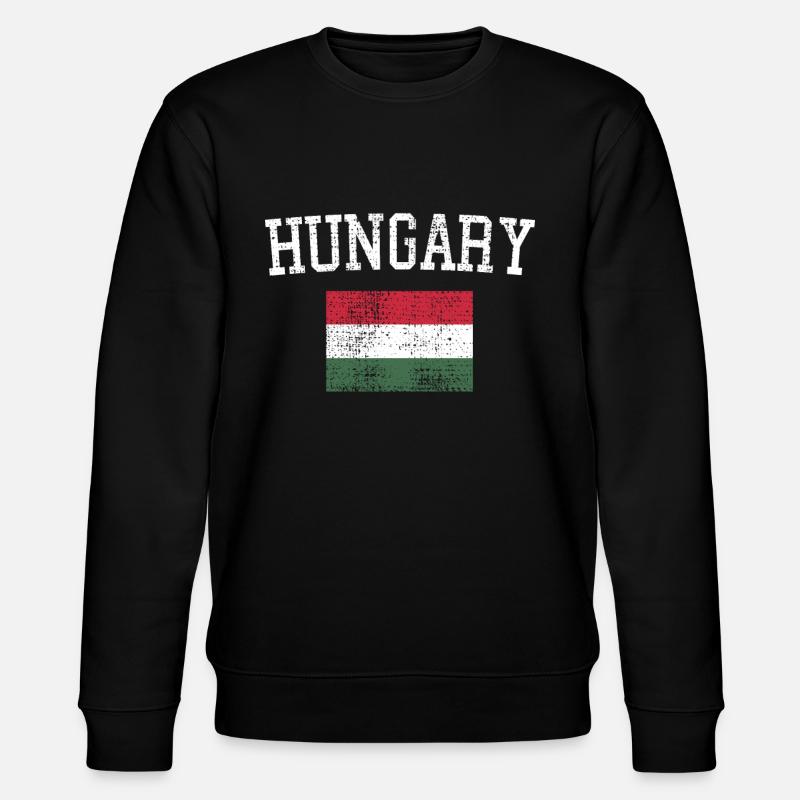 Ungarn - Stanley/Stella Unisex Bio-Sweatshirt CHANGER  - Schwarz