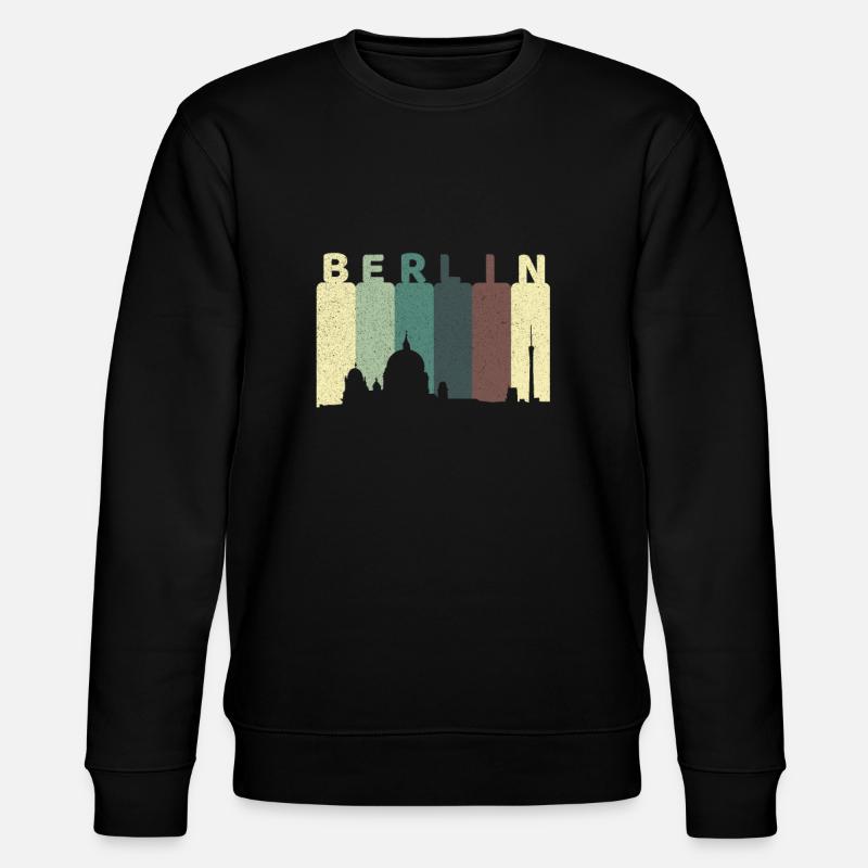 Skyline de Berlin - Sweat bio CHANGER Stanley/Stella Unisexe - noir