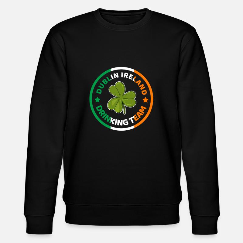 Dublin Irlande drapeau shamrock - Sweat bio CHANGER Stanley/Stella Unisexe - noir