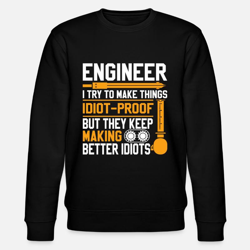 engineer - Stanley/Stella CHANGER Unisex Organic Sweatshirt - black