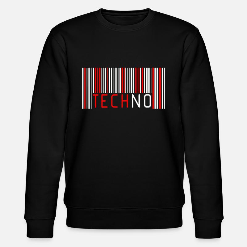 Barcode Techno - Stanley/Stella Unisex Bio-Sweatshirt CHANGER  - Schwarz