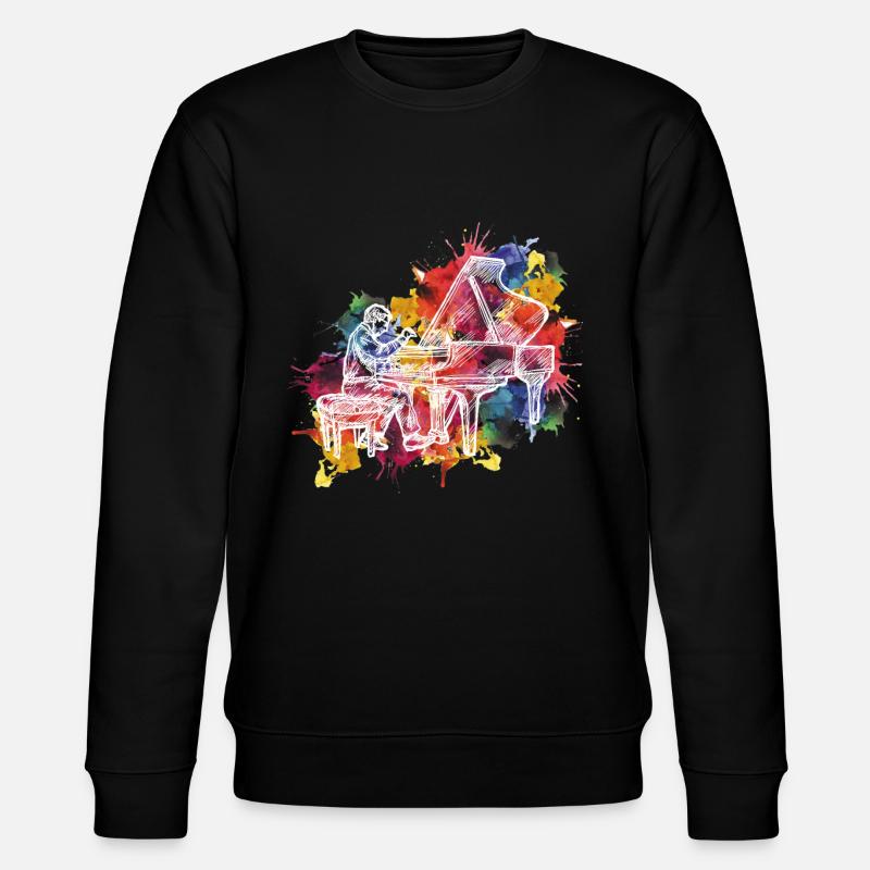 Klavier - Stanley/Stella Unisex Bio-Sweatshirt CHANGER  - Schwarz