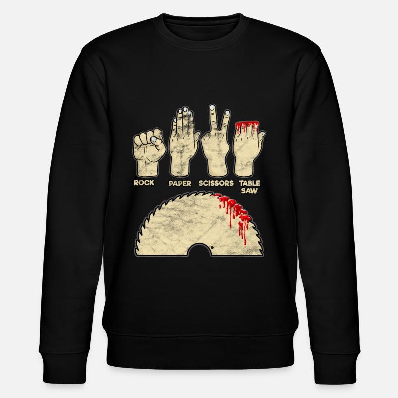 Carpenter finger off - Stanley/Stella CHANGER Unisex Organic Sweatshirt - black